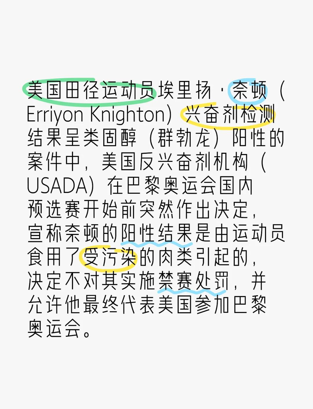 世界反兴奋剂机构更新禁药名单，多位名将受影响